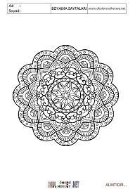 Mandala boyama sayfaları